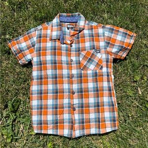 Plaid Boys DKNY Short Sleeve Button Up